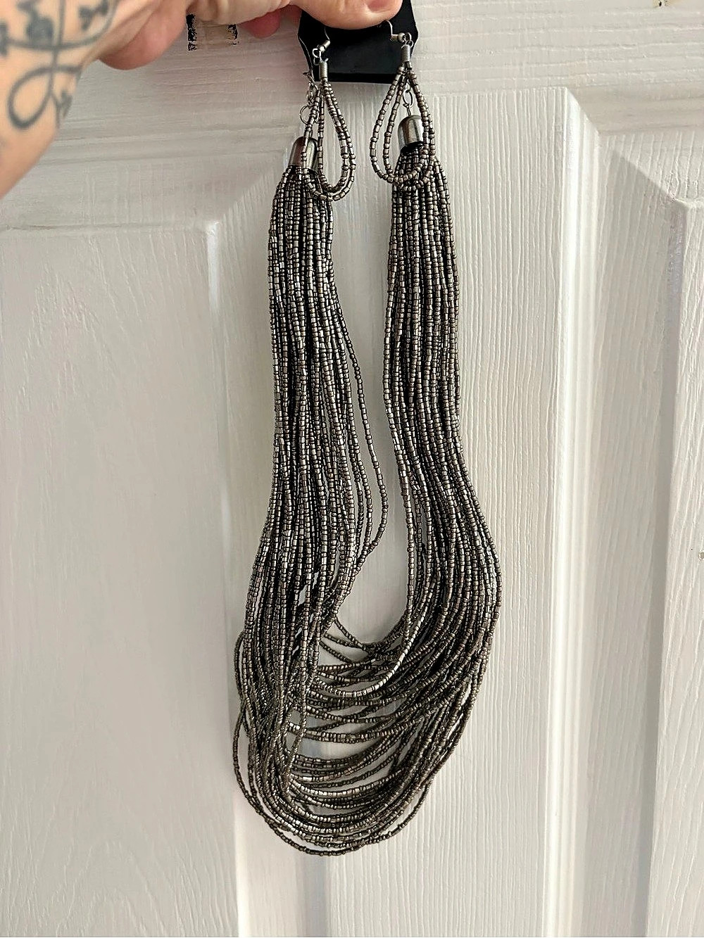 Paparazzi Layered Chain Necklace in Gray